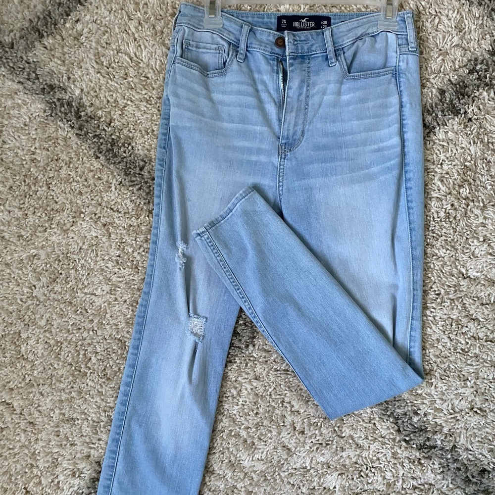 Hollister ripped jeans.